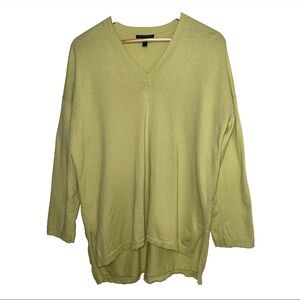 Eileen Fisher SZ XSm V-Neck Slouchy Tunic Knit Top Silk Cotton Blend Coastal